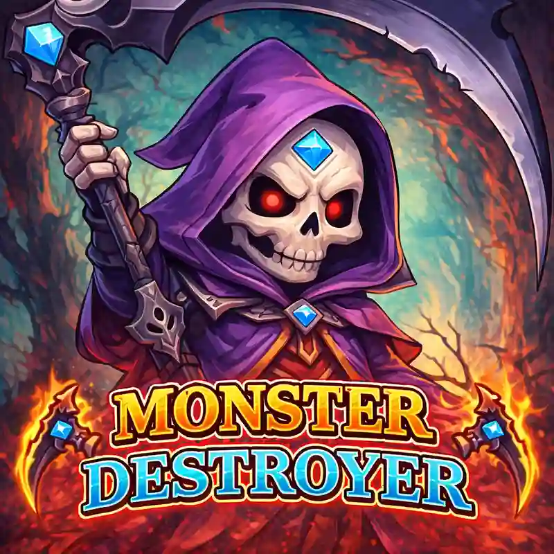 Monster Destroyer slot game gameplay interface